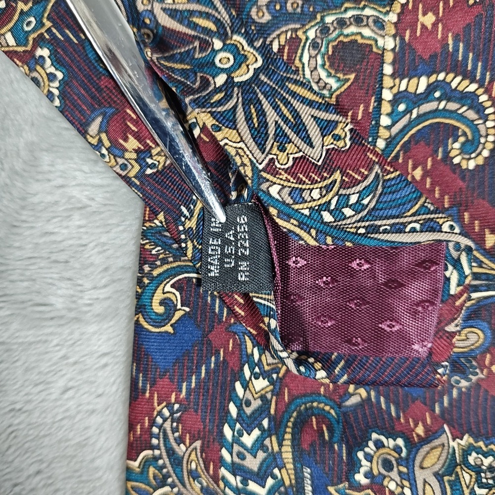Vintage Givenchy Tie Men 57x3.75 Paisley Floral Monsieur Silk Made USA Old Money - Picture 5 of 7